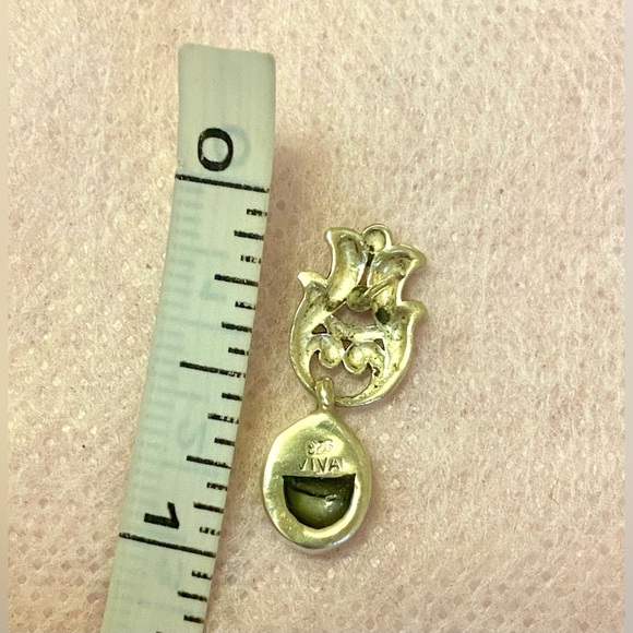 925 Silver and Abalone Drop Earrings - Picture 5 of 5